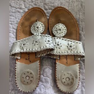 Jack Rogers silver sandals sz 4/6